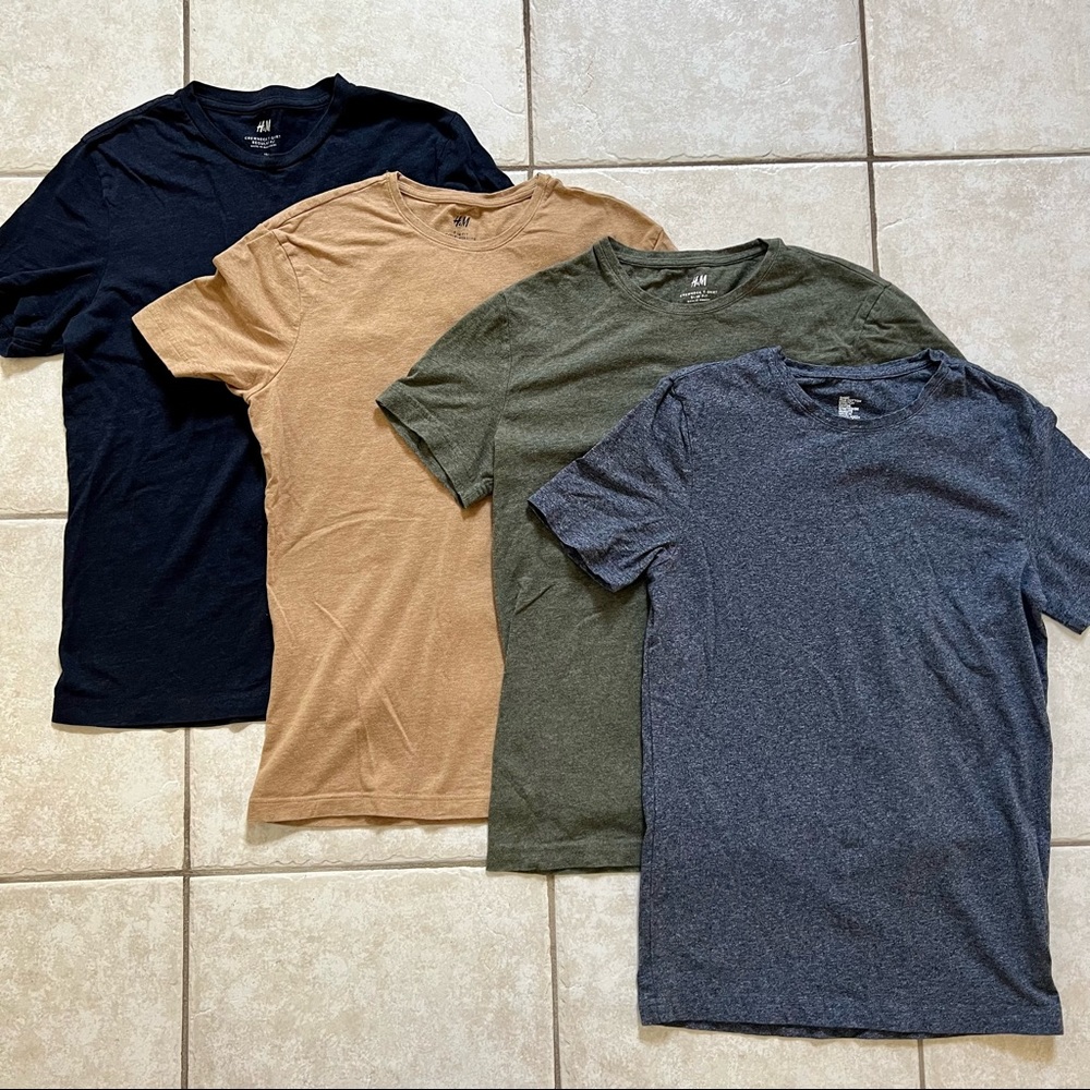 4 Men's H&M Short-Sleeve Size Small T-Shirt Bundle